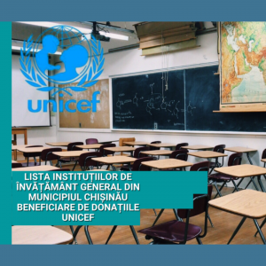 Comunicat de presă cu privire la distribuirea donațiilor UNICEF